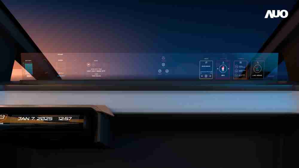 人生就是博无界透明显示接口(Horizon Image Glass)透过车运算方案整合仪表板、、中控台及副驾显示器，，，一体式全景呈现，，，，提供乘用者清晰的前方视野、、、、行车必要信息与娱乐功能